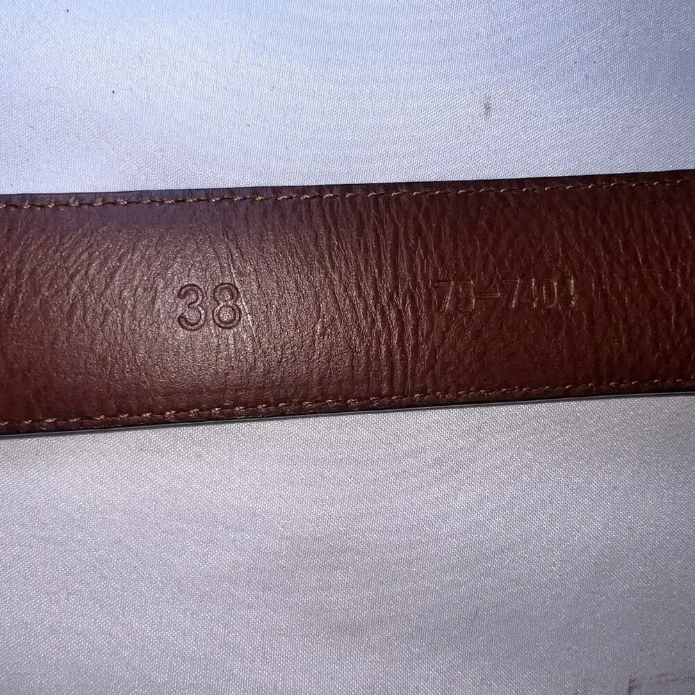 Johnston & Murphy Belt Men’s Size 38 Brown Leather Business Office Work 75-7404
